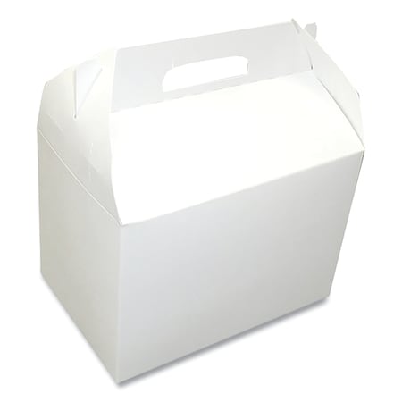 Dixie Take-Out Barn One-Piece Paperboard Food Box, 8.63 x 6 x 6.5, White, 200PK 10PLN